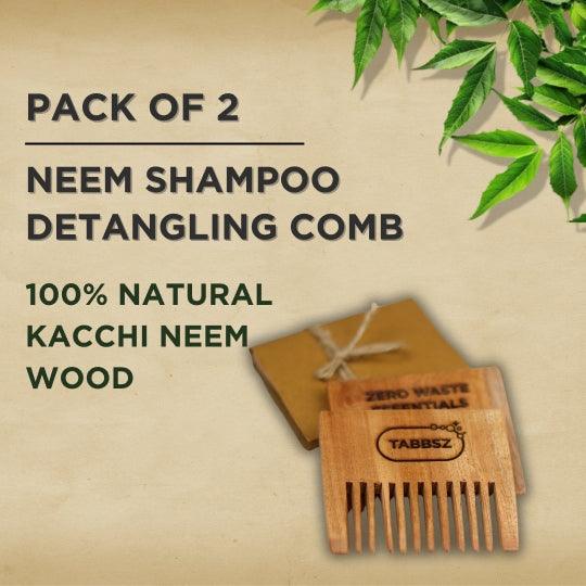 Tabbsz kachi neem wood comb, Kachi neem wood comb, Eco friendly comb, Non plastic comb, Wooden comb, Neem wood comb, Affordable wooden comb, Cheap wood comb, Best wood comb, Anti hairfall comb, Hair growth comb, Neem oil infused comb, Neem comb for thick hair, Sustainable hair comb, Hair care comb, Neem comb benefits, Anti dandruff wooden comb, shipped globally, India's first cleaning tablet, 100% natural comb, Kacchi neem comb, 100% Neem comb, 100% Kacchi neem comb, Ayurvedic comb, Pack of 2