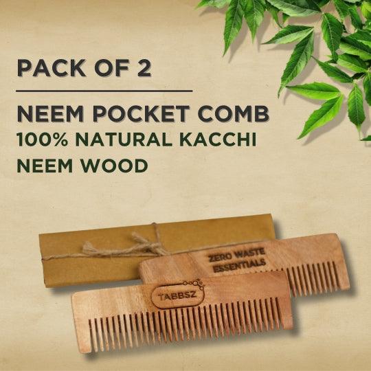 Tabbsz kachi neem wood comb, Kachi neem wood comb, Eco friendly comb, Non plastic comb, Wooden comb, Neem wood comb, Affordable wooden comb, Cheap wood comb, Best wood comb, Anti hairfall comb, Hair growth comb, Neem oil infused comb, Neem comb for thick hair, Sustainable hair comb, Hair care comb, Neem comb benefits, Anti dandruff wooden comb, shipped globally, India's first cleaning tablet, 100% natural comb, Kacchi neem comb, 100% Neem comb, 100% Kacchi neem comb, Ayurvedic comb, Pack of 2