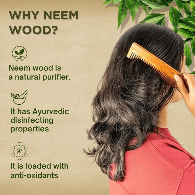 Tabbsz kachi neem wood comb, Kachi neem wood comb, Eco friendly comb, Non plastic comb, Wooden comb, Neem wood comb, Affordable wooden comb, Cheap wood comb, Best wood comb, Anti hairfall comb, Hair growth comb, Neem oil infused comb, Neem comb for thick hair, Sustainable hair comb, Hair care comb, Neem comb benefits, Anti dandruff wooden comb, shipped globally, India's first cleaning tablet, 100% natural comb, Kacchi neem comb, 100% Neem comb, 100% Kacchi neem comb