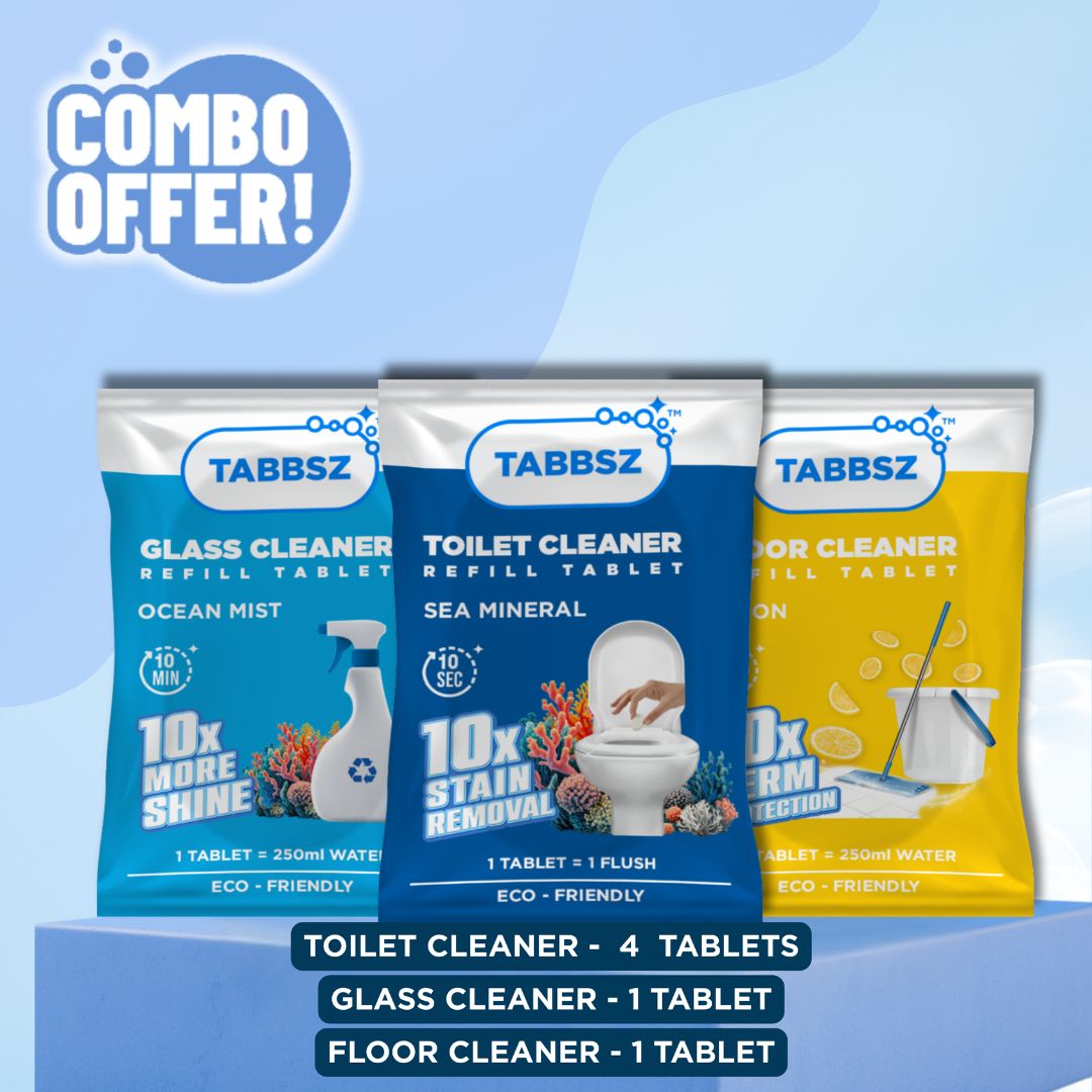 Floor Cleaner + Glass Cleaner + 4xToilet Cleaner