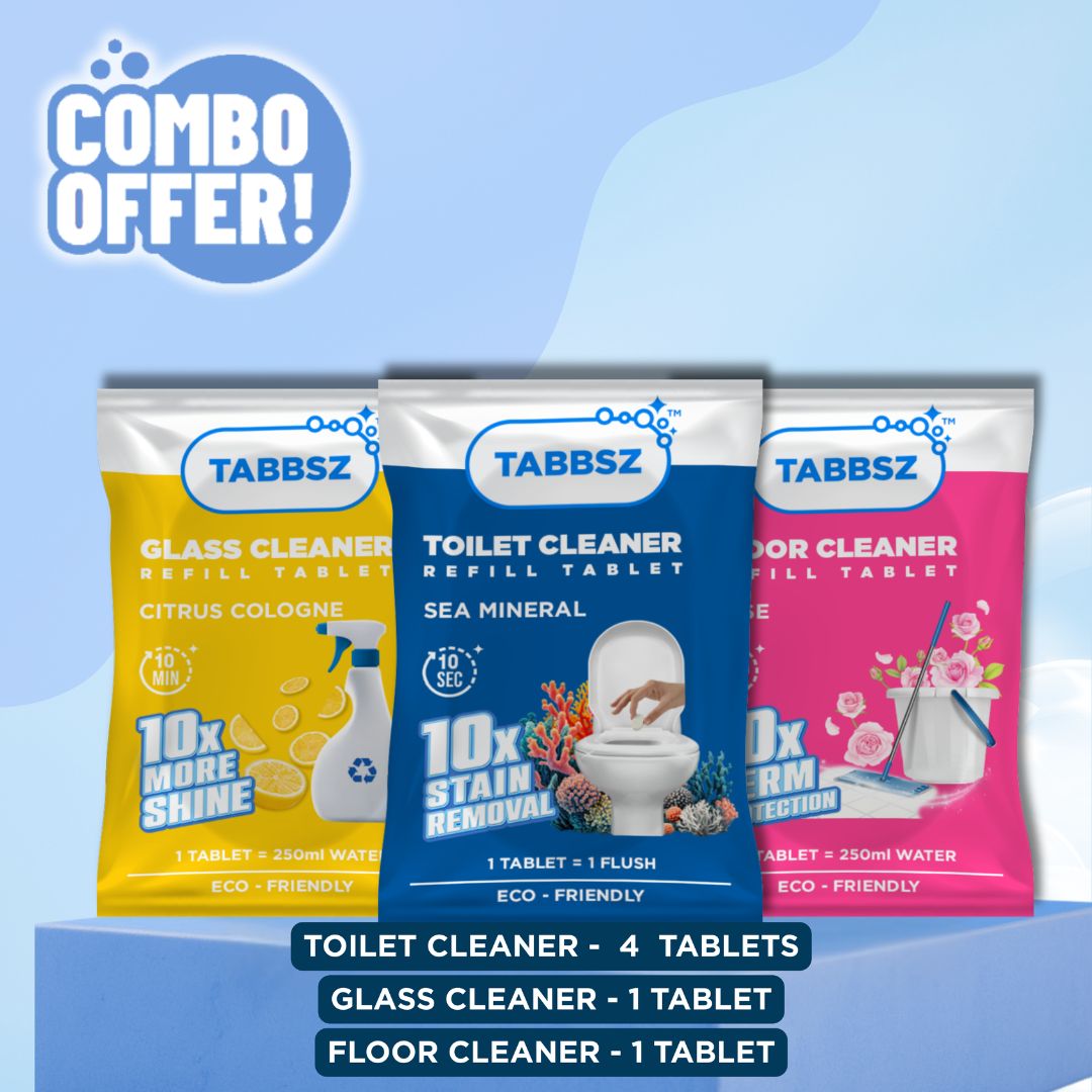 Floor Cleaner + Glass Cleaner + 4xToilet Cleaner