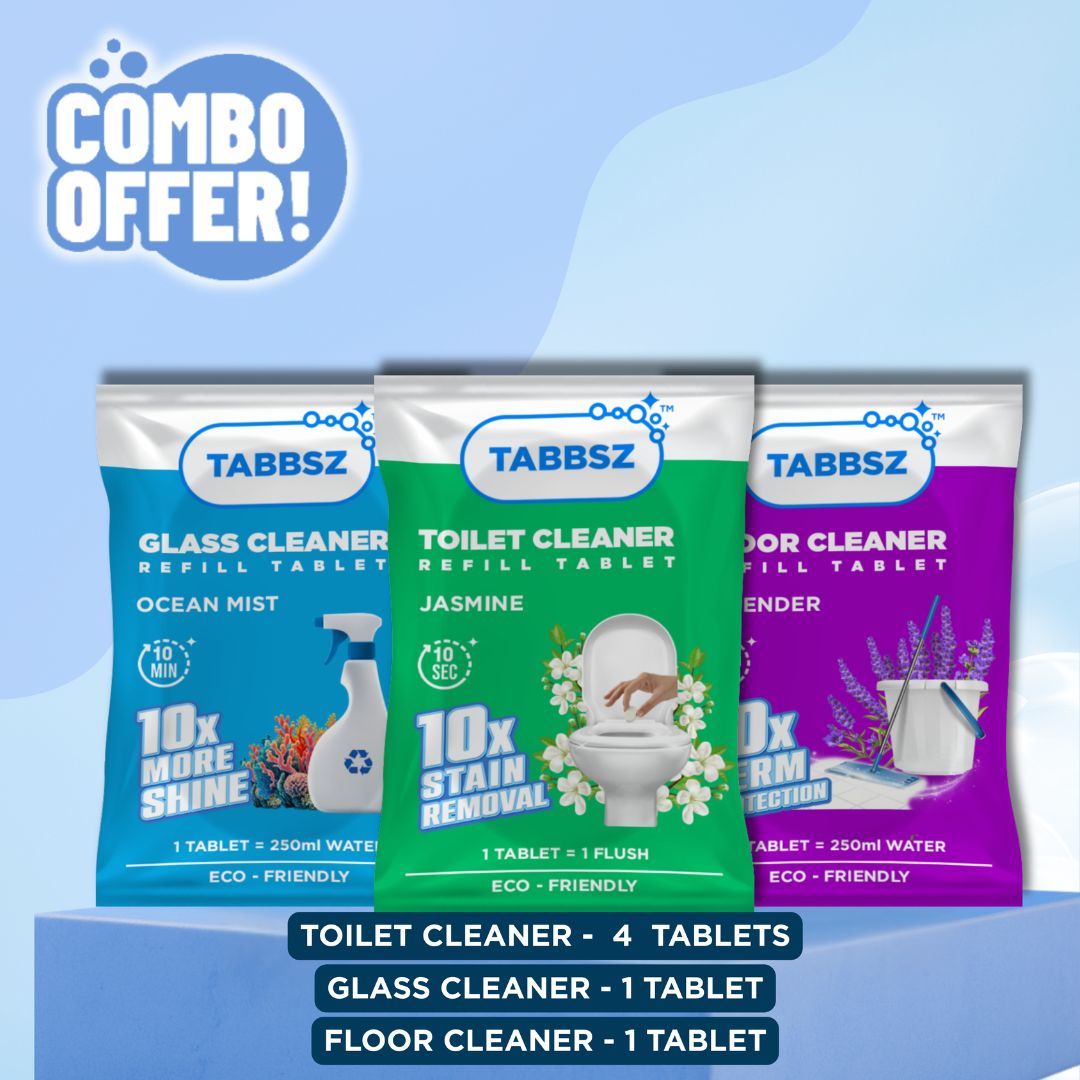 Floor Cleaner + Glass Cleaner + 4xToilet Cleaner