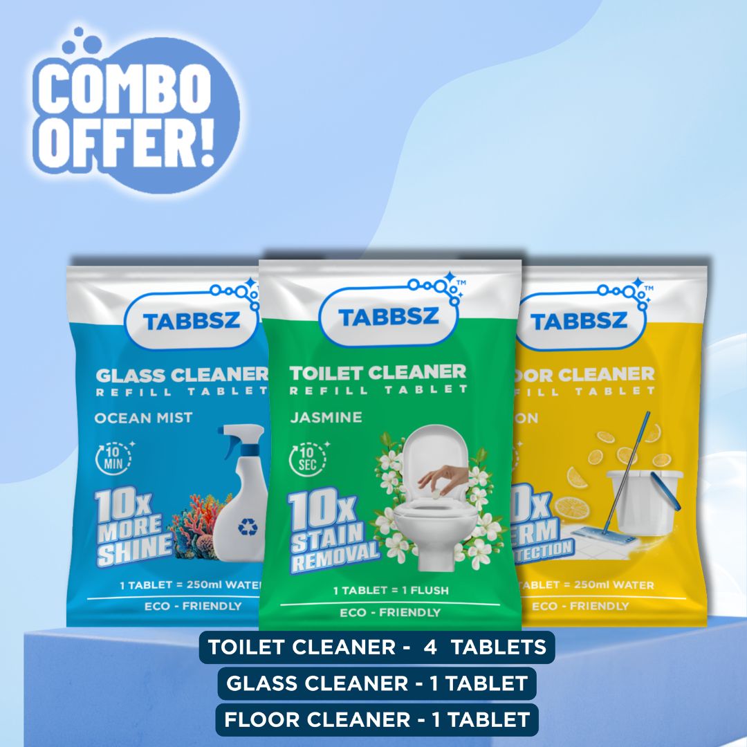 Floor Cleaner + Glass Cleaner + 4xToilet Cleaner