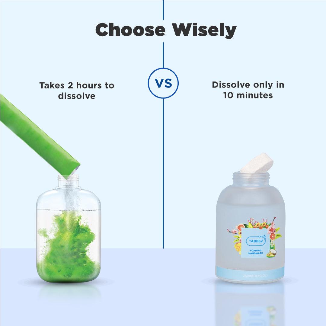 tabbsz, foam wash, foam wash tablets, plastic free, nontoxic, child safe, skin friendly, zero waste, eco friendly, India's first foam wash tablet, shipping globally, sensitive skin foam wash, gentle foam wash for sensitive skin, refillable foam wash, best foam wash, affordable foam wash, plastic-free soap, refillable foaming soap, ocean mist, foam wash