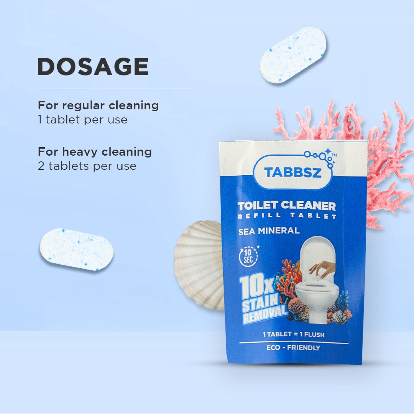 Tabbsz Toilet Cleaner, Refill Tablet, assorted pack, Jasmine, Sea mineral, pack of 4, pack of 8 pack of 16, pack of 32, pack of 64, 1 tablet per use,2 tablets for strong stains, economical cleaners , affordable cleaners, easy to use cleaner tabbsz, toilet cleaner, jasmine, variant, plastic free, nontoxic, child safe, pet safe, zero wastes cleaning tablets, 0 waste products