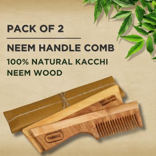 Tabbsz kachi neem wood comb, Kachi neem wood comb, Eco friendly comb, Non plastic comb, Wooden comb, Neem wood comb, Affordable wooden comb, Cheap wood comb, Best wood comb, Anti hairfall comb, Hair growth comb, Neem oil infused comb, Neem comb for thick hair, Sustainable hair comb, Hair care comb, Neem comb benefits, Anti dandruff wooden comb, shipped globally, India's first cleaning tablet, 100% natural comb, Kacchi neem comb, 100% Neem comb, 100% Kacchi neem comb, Ayurvedic comb, Pack of 2