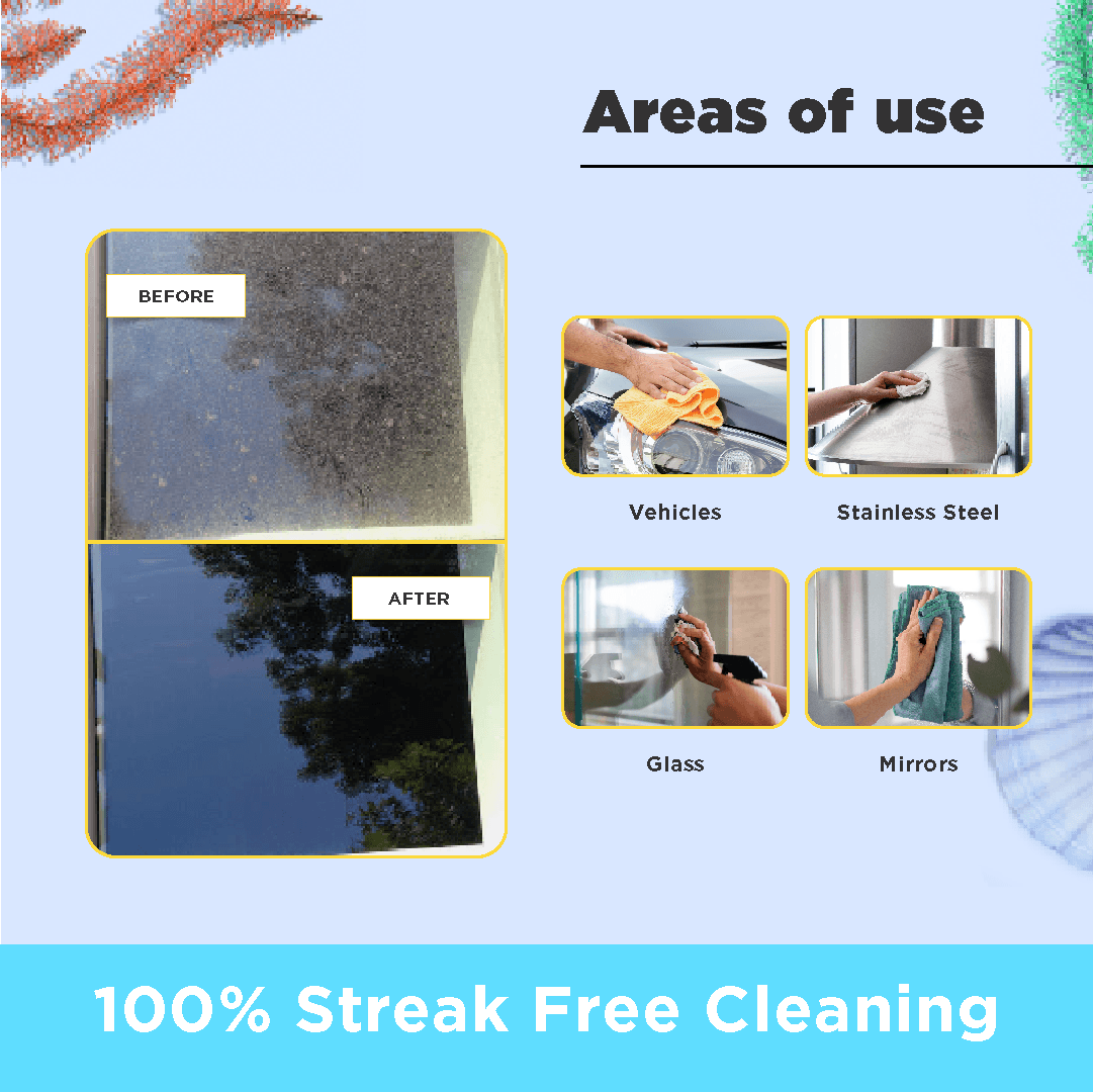 Tabbsz Eco-Friendly Glass Cleaner, Safe for Home and Office Use, Streak-Free Natural Formula, Suitable for Windows, Mirrors, and Glass Surfaces