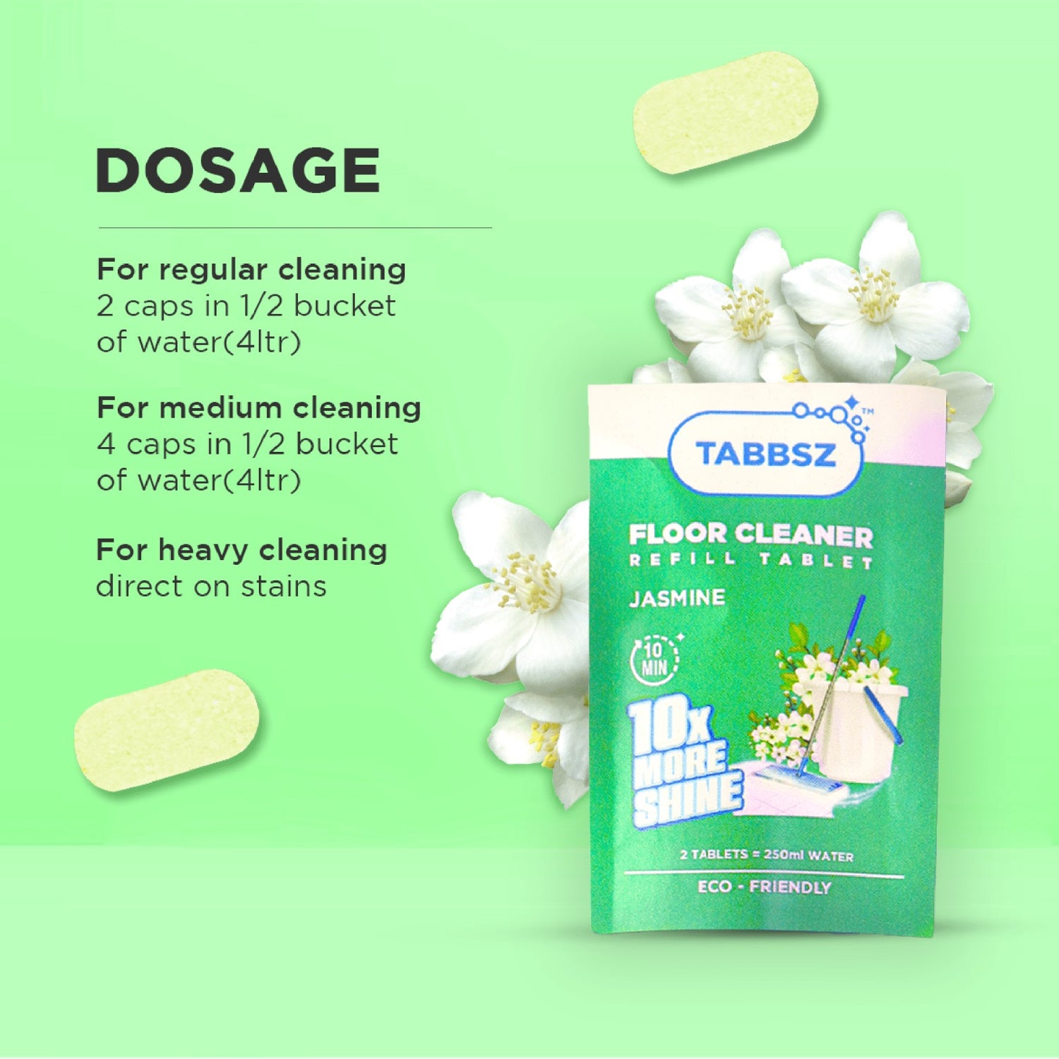 tabbsz, floor cleaner,pack of 2, pack of 8, pack of 16, pack of 32, pack of 64, jasmine, lavender, rose, lemon, cleaning tablets, plastic free, non toxic, child safe, pet safe, zero waste, ecofriendly, India's first cleaning tablet, shipping globally, polish protect floor cleaner, yellow stain remover floor cleaner
sensitive skin cleaner, skin friendly