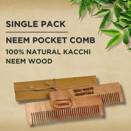 Tabbsz kachi neem wood comb, Kachi neem wood comb, Eco friendly comb, Non plastic comb, Wooden comb, Neem wood comb, Affordable wooden comb, Cheap wood comb, Best wood comb, Anti hairfall comb, Hair growth comb, Neem oil infused comb, Neem comb for thick hair, Sustainable hair comb, Hair care comb, Neem comb benefits, Anti dandruff wooden comb, shipped globally, India's first cleaning tablet, 100% natural comb, Kacchi neem comb, 100% Neem comb, 100% Kacchi neem comb, Ayurvedic comb