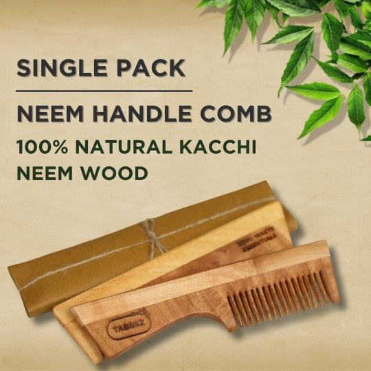 Tabbsz kachi neem wood comb, Kachi neem wood comb, Eco friendly comb, Non plastic comb, Wooden comb, Neem wood comb, Affordable wooden comb, Cheap wood comb, Best wood comb, Anti hairfall comb, Hair growth comb, Neem oil infused comb, Neem comb for thick hair, Sustainable hair comb, Hair care comb, Neem comb benefits, Anti dandruff wooden comb, shipped globally, India's first cleaning tablet, 100% natural comb, Kacchi neem comb, 100% Neem comb, 100% Kacchi neem comb, Ayurvedic comb