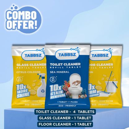 Floor Cleaner + Glass Cleaner + 4xToilet Cleaner