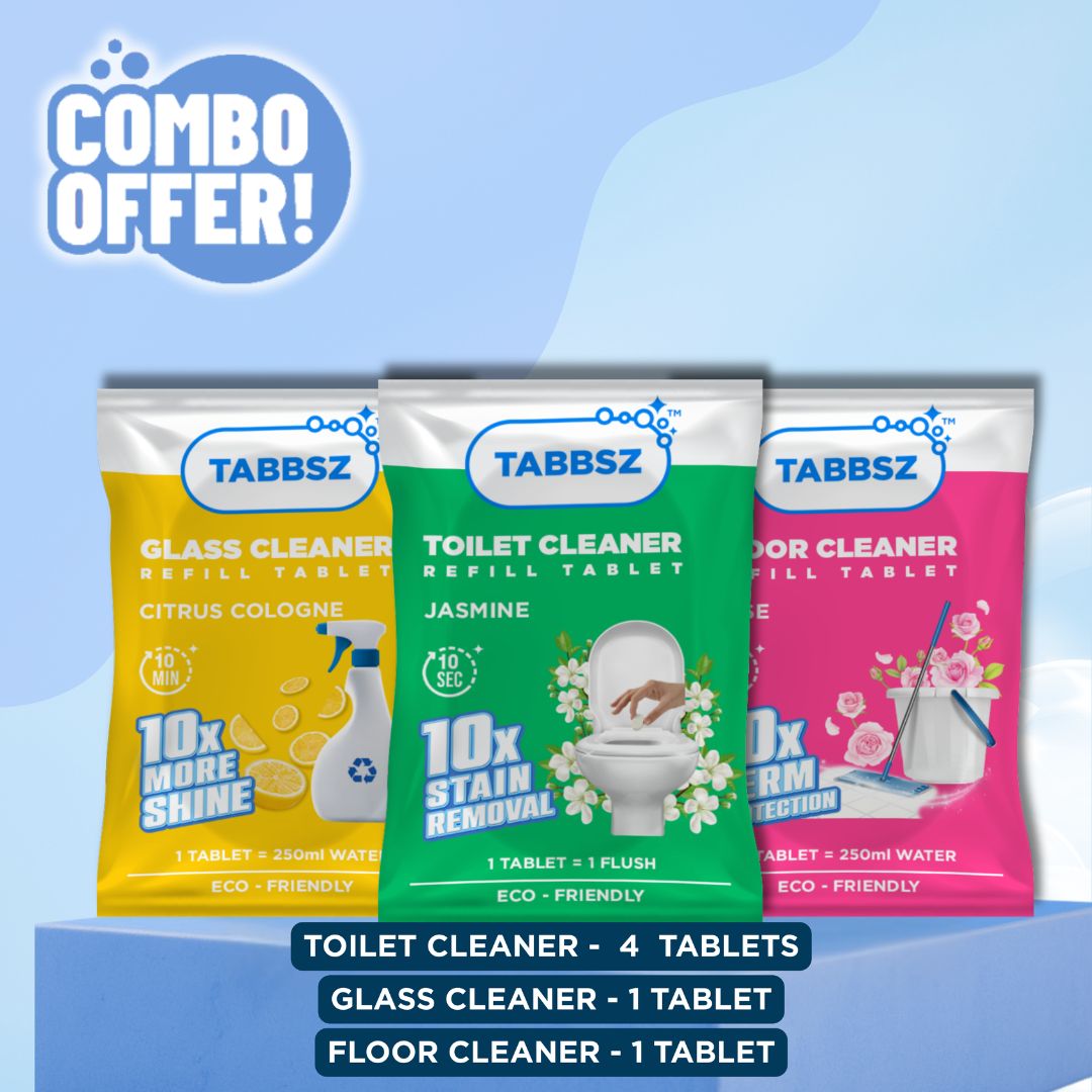 Floor Cleaner + Glass Cleaner + 4xToilet Cleaner
