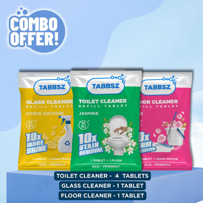 Floor Cleaner + Glass Cleaner + 4xToilet Cleaner