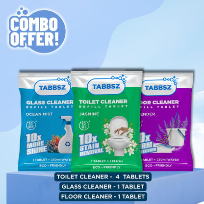 Floor Cleaner + Glass Cleaner + 4xToilet Cleaner