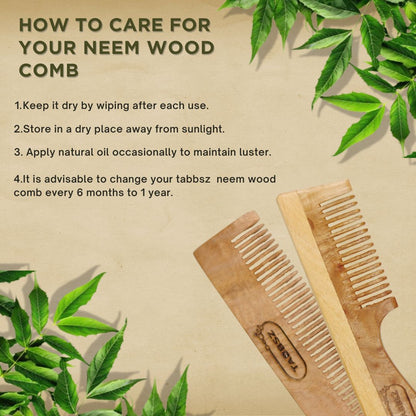 Kachi Neem Wood Combs