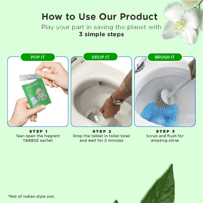 TABBSZ TOILET CLEANER - JASMINE - Tabbsz store- Jasmine / pack of 8 - wk_wallet