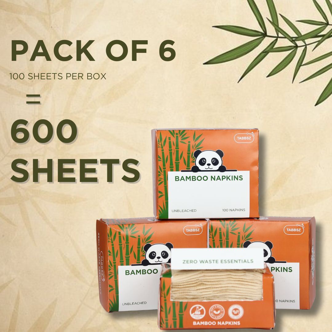 Tabbsz biodegradable bamboo tissues made with eco-friendly, chemical-free materials, sustainable tissue paper for home, kitchen, or travel use, soft and natural alternative to traditional tissues, affordable tissues for home